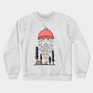 Snowy frosty during a family vacation Crewneck Sweatshirt